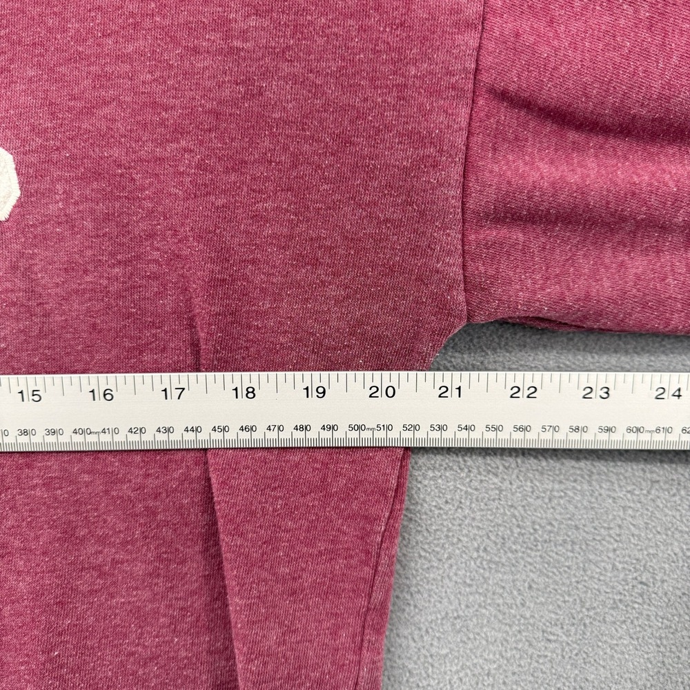 Vans Pullover Hoodie Womens Medium Burgundy Maroon Logo Sweatshirt Skater Casual - Picture 9 of 11